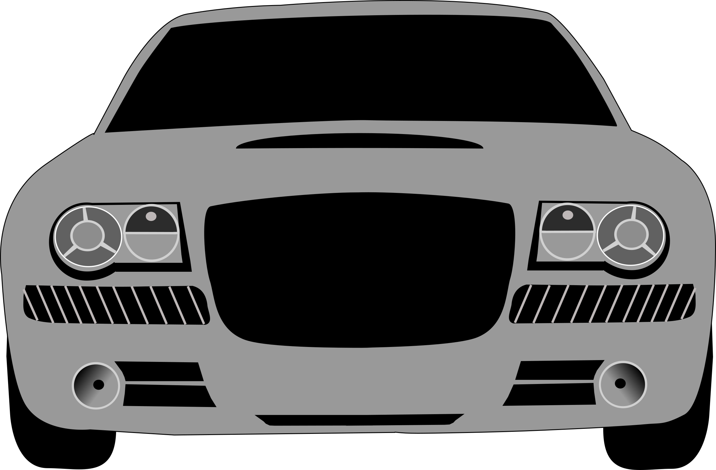 Grey Car Free Library - Car Clip Art - Png Download (2400x1574), Png Download
