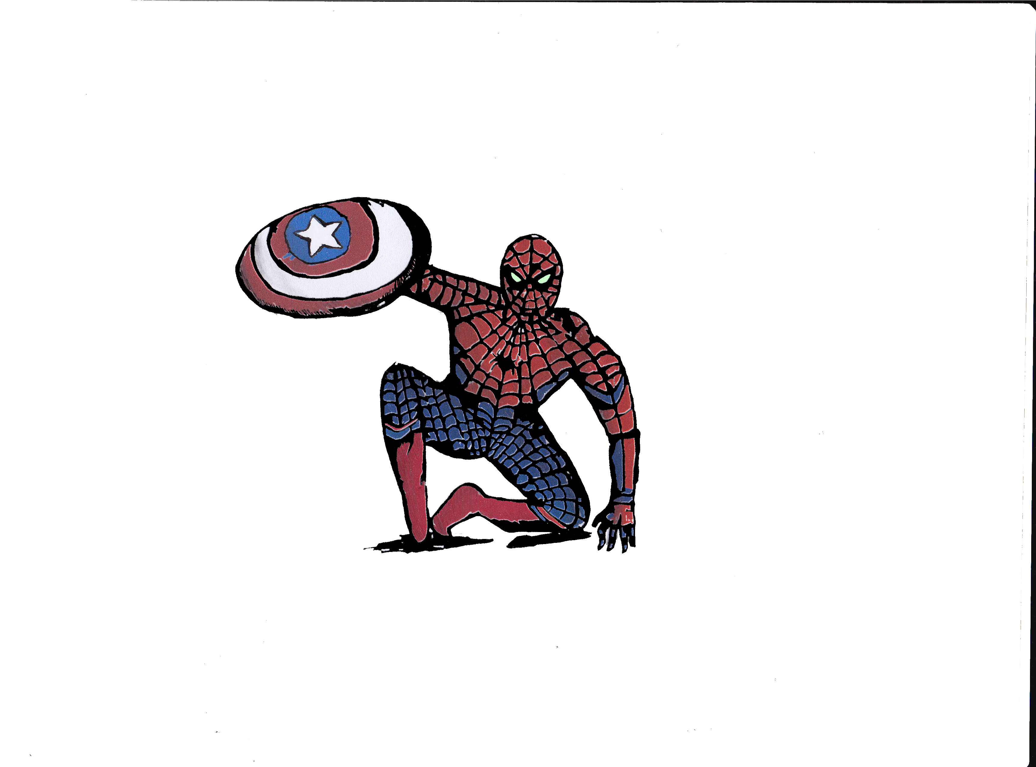 Spider Man Civil War By Voltronx Clipart (3447x2553), Png Download