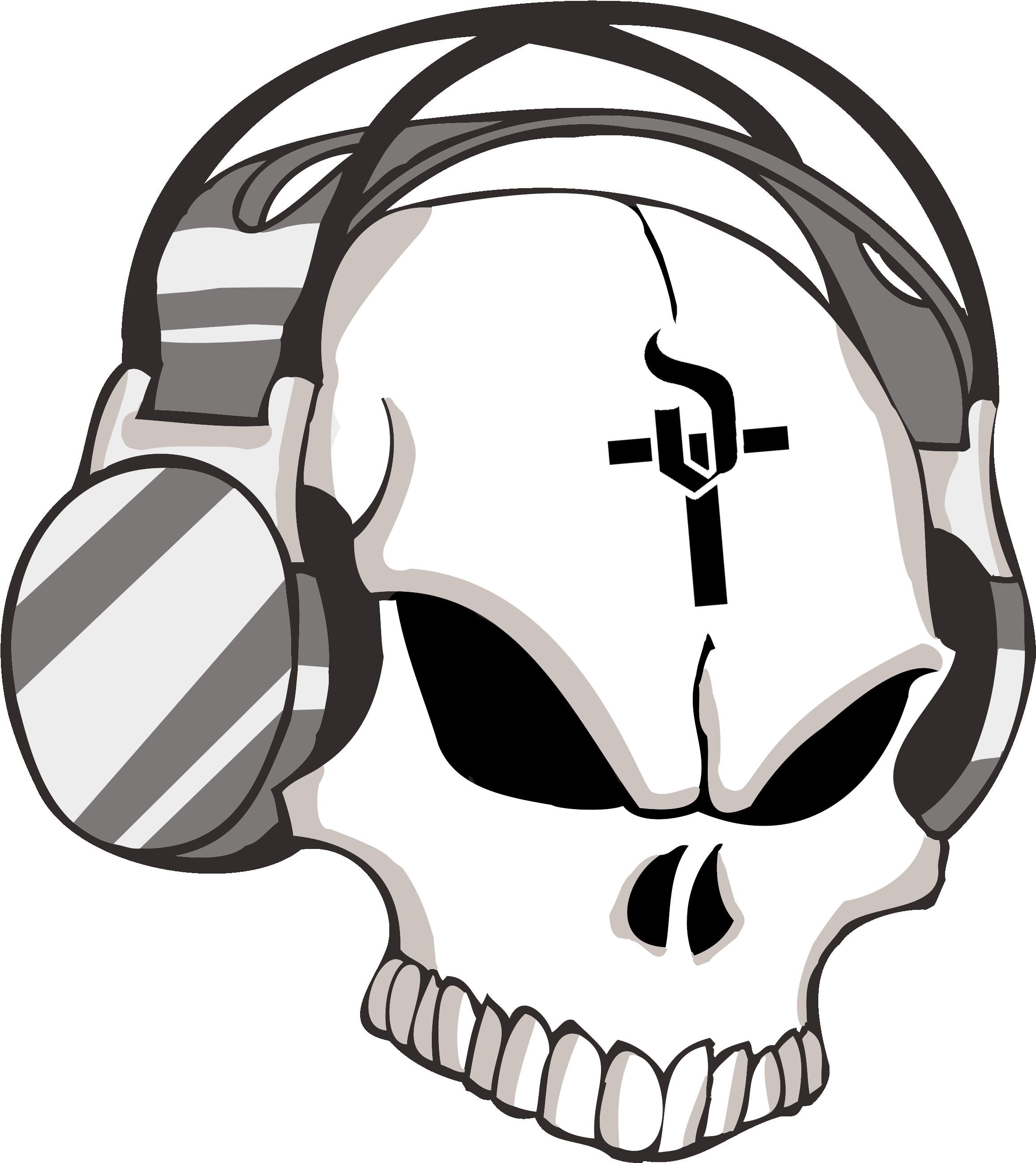 Darkmerch - Skull Clipart (2496x2838), Png Download
