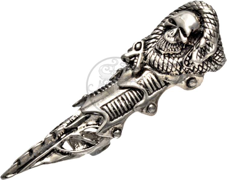 Armor Ring / Gothic Knuckle Ring - Cannon Clipart (800x800), Png Download