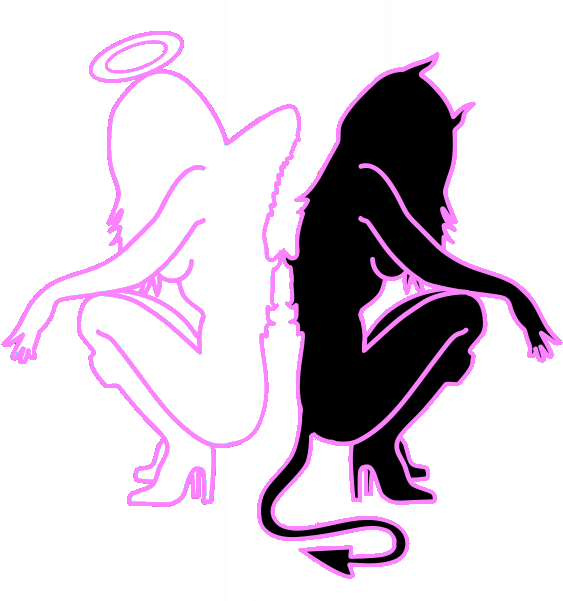 By Southern New Rocks - Bad And Good Girl Clipart (584x600), Png Download