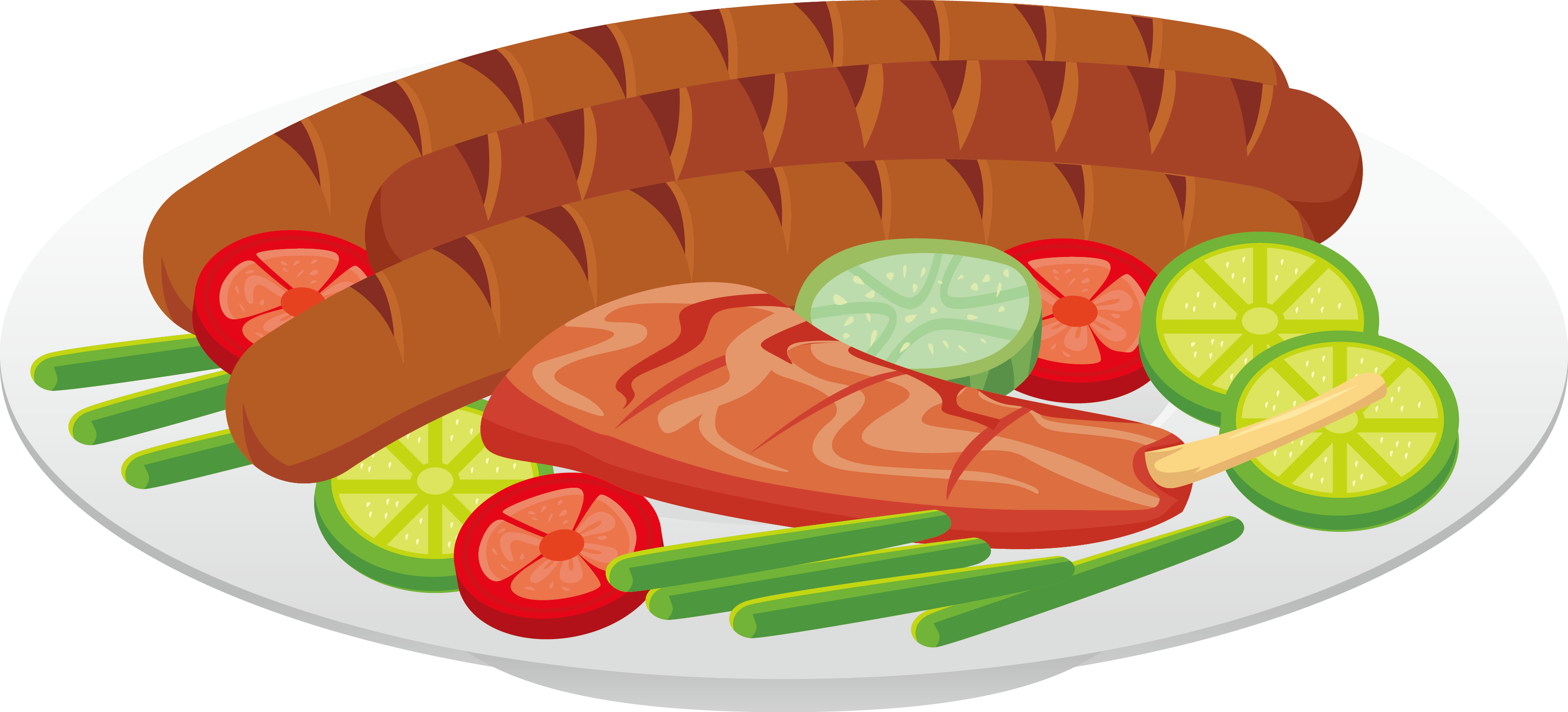 Hot Dog Sausage European Cuisine - Hot Dog Clipart (3594x1632), Png Download