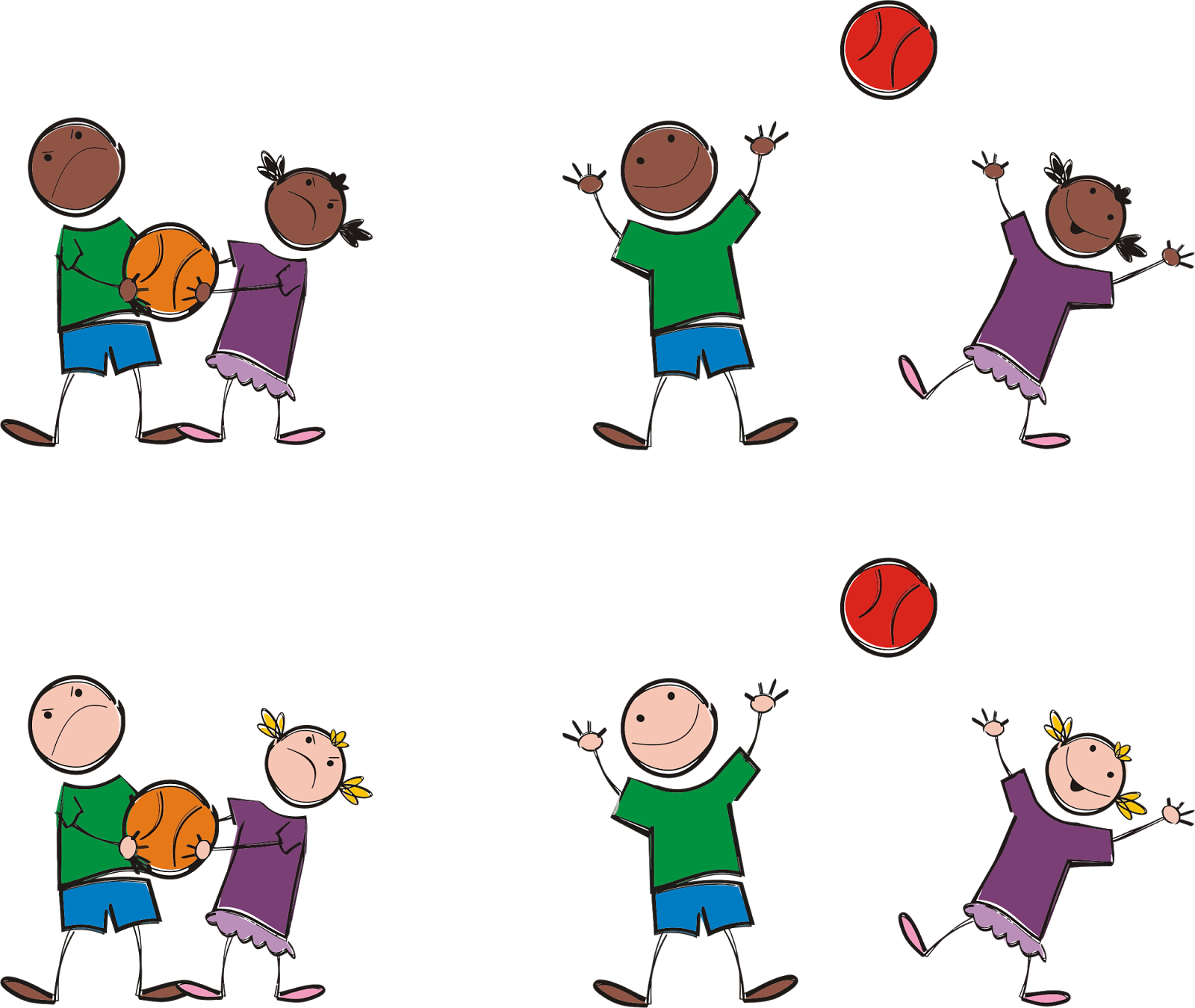 However, I Loved Playing Netball And Played It Well - Transparent Kids Playing Clipart (1600x1350), Png Download