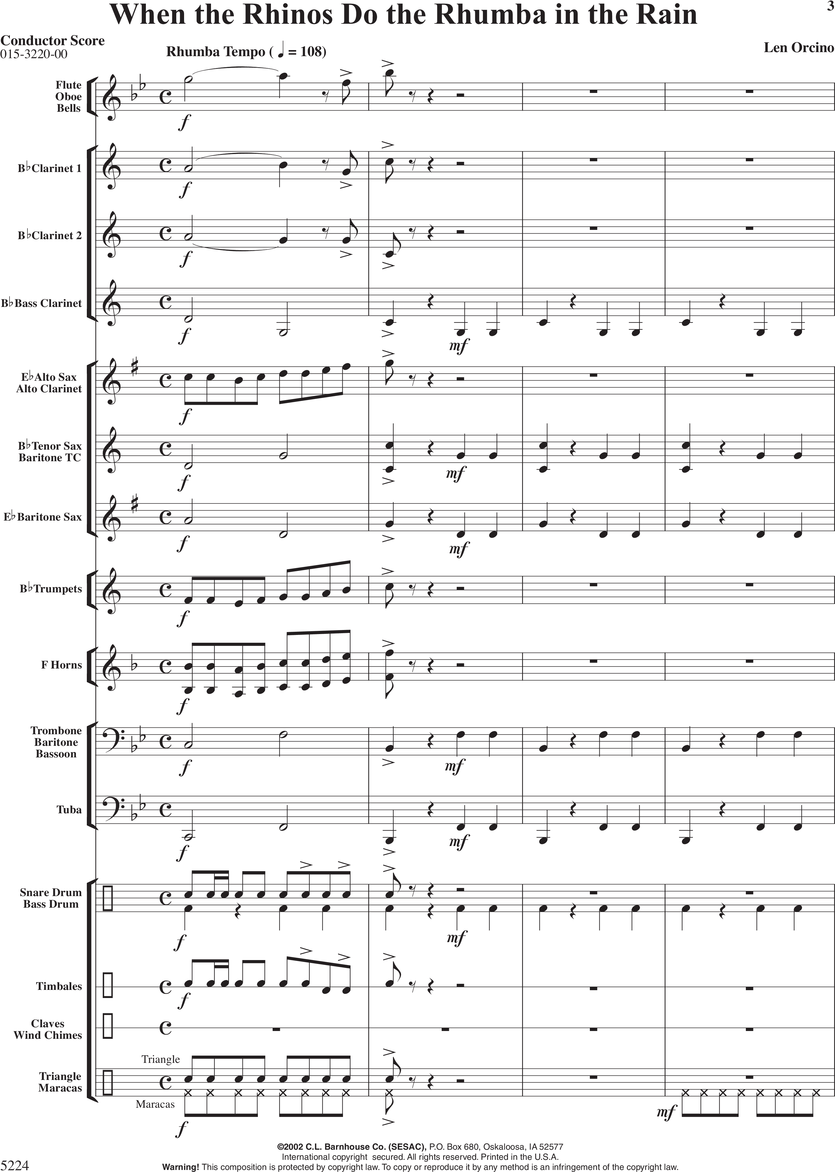 Rhumba Thumbnail - Rhinos Do The Rhumba Clipart (3240x4320), Png Download