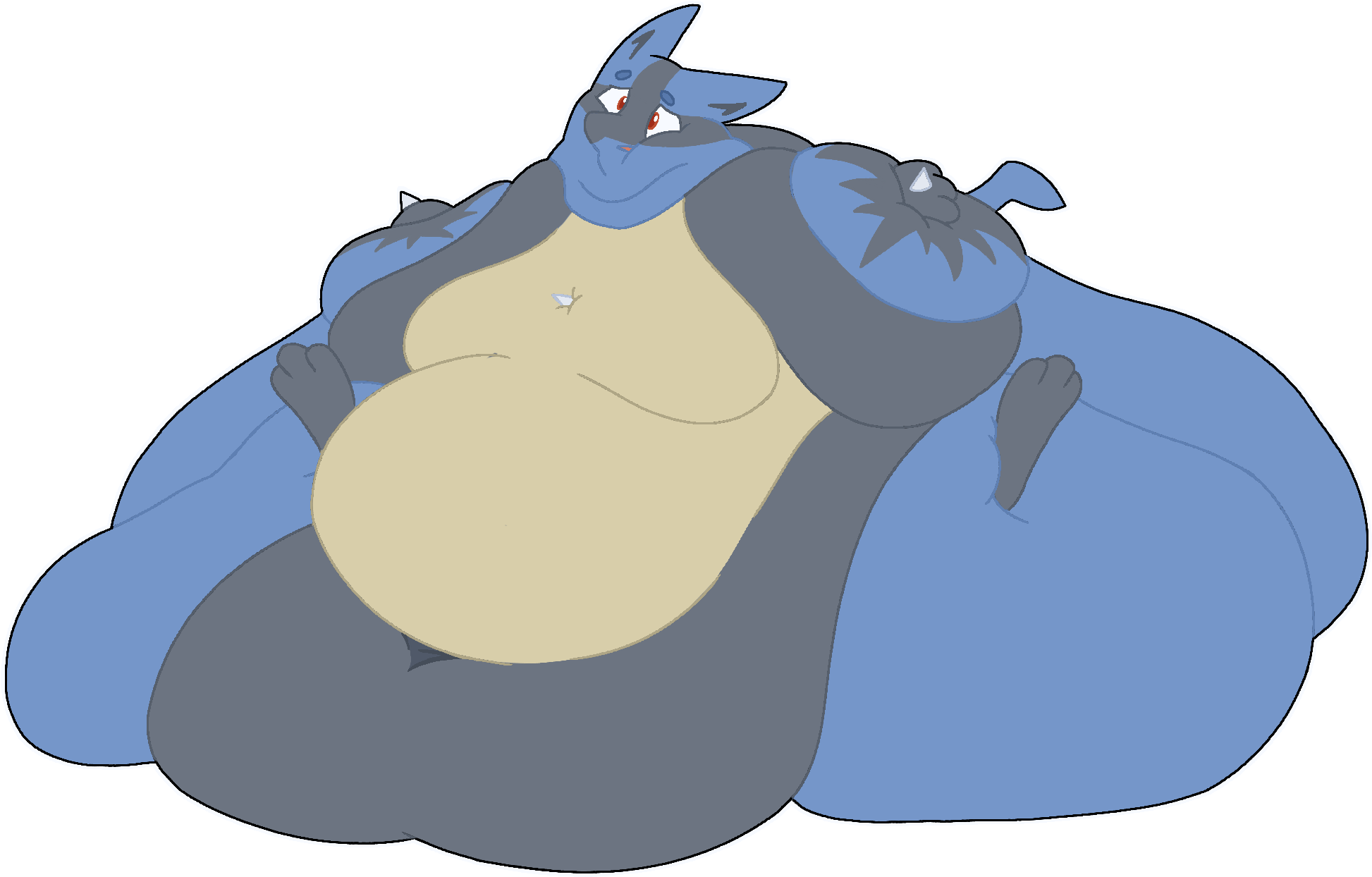 Fat Lucario Joke - Cartoon Clipart (2048x1536), Png Download