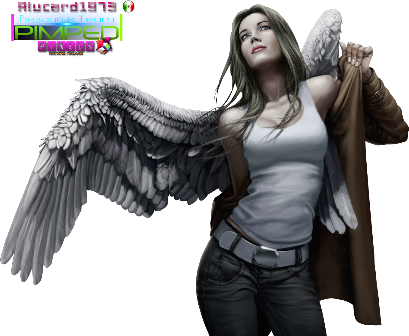 Urban Fantasy Angel Art Clipart (1400x1150), Png Download