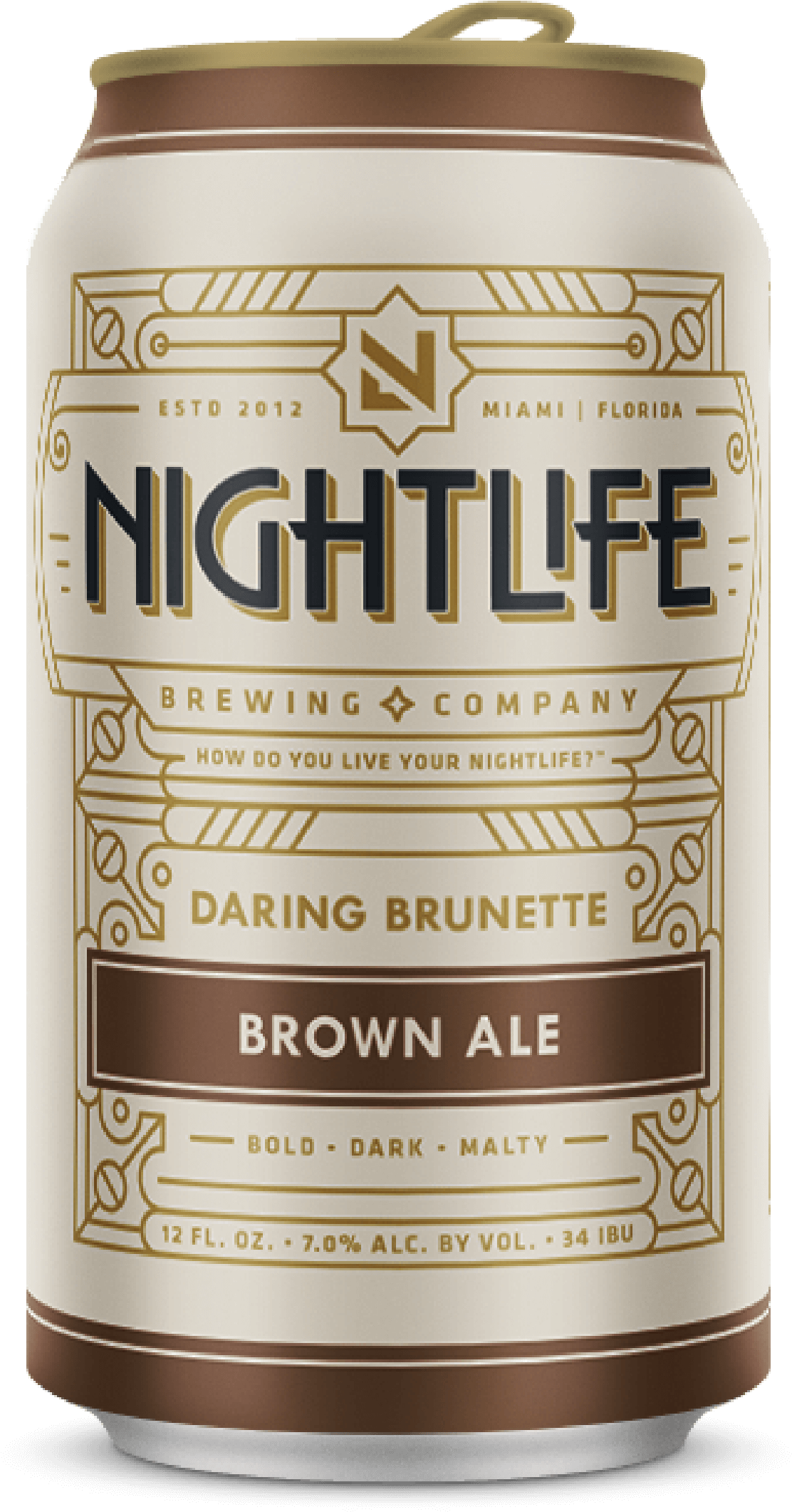 Daring Brunette - Nightlife Brewery Miami Clipart (1250x2292), Png Download