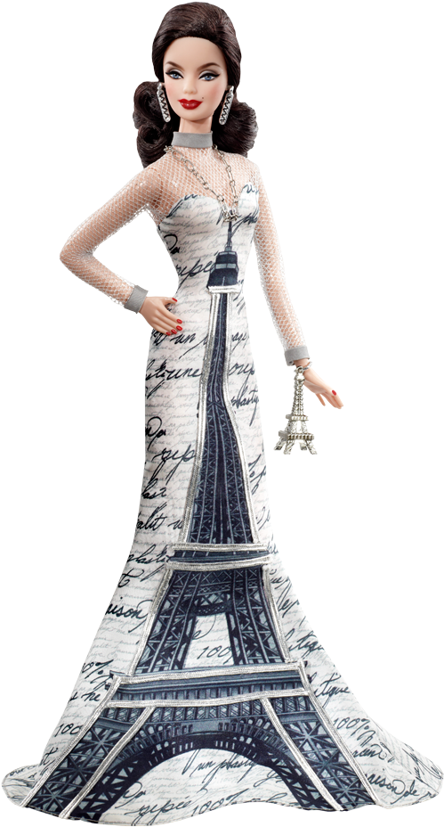 Barbie Eiffell - Doll Of The World Clipart (640x950), Png Download