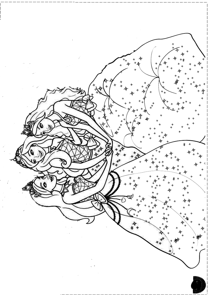 Colorindo Com As Lembrancinhas Rcbx - Barbie: Princess Charm School Clipart (691x960), Png Download