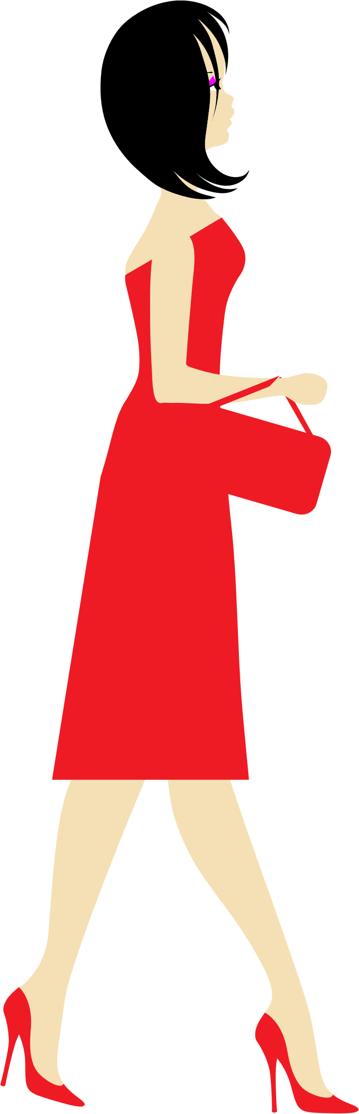 Lady In A Dress Clip Art - Png Download (732x2270), Png Download