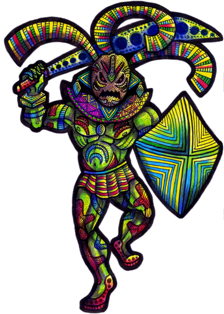 Odolwa Mask - Luna Majora's Mask Pixel Art Clipart (720x1024), Png Download