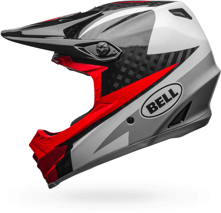 Bell Full-9 Mountain Bike Full Face Helmet, Gloss White/black/red - Bell Helmets Clipart (760x760), Png Download