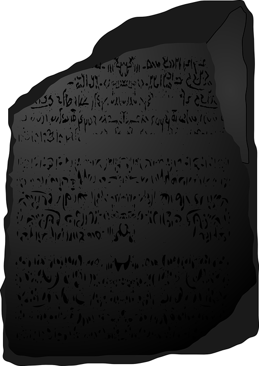 Rosetta Stone Languages Translation History - Kamien Z Rosetty Vector Clipart (510x720), Png Download