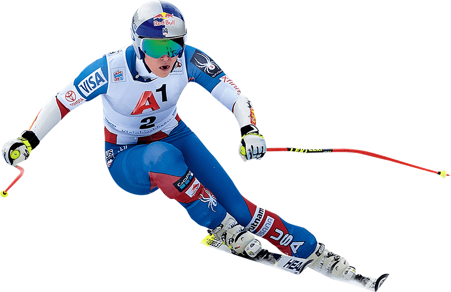 Skier Drawing Winter Olympic Games - Lindsey Vonn Skiing Png Clipart (1000x900), Png Download