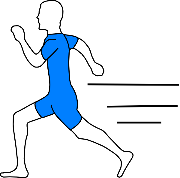 Fast Clipart Running Man - Running Man Clip Art - Png Download (600x593), Png Download