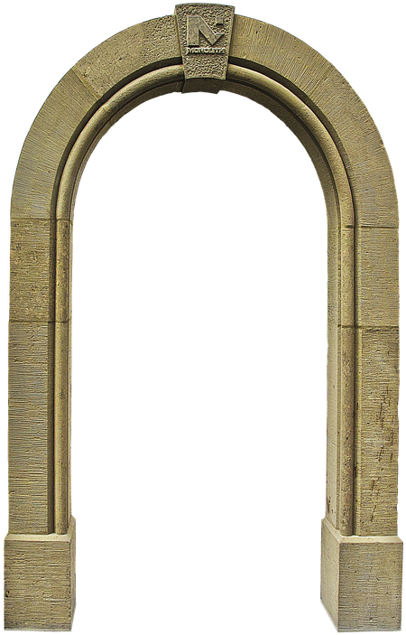 Archway Sand Stone Input Natural Stone Portal - Triumphal Arch Clipart (466x720), Png Download