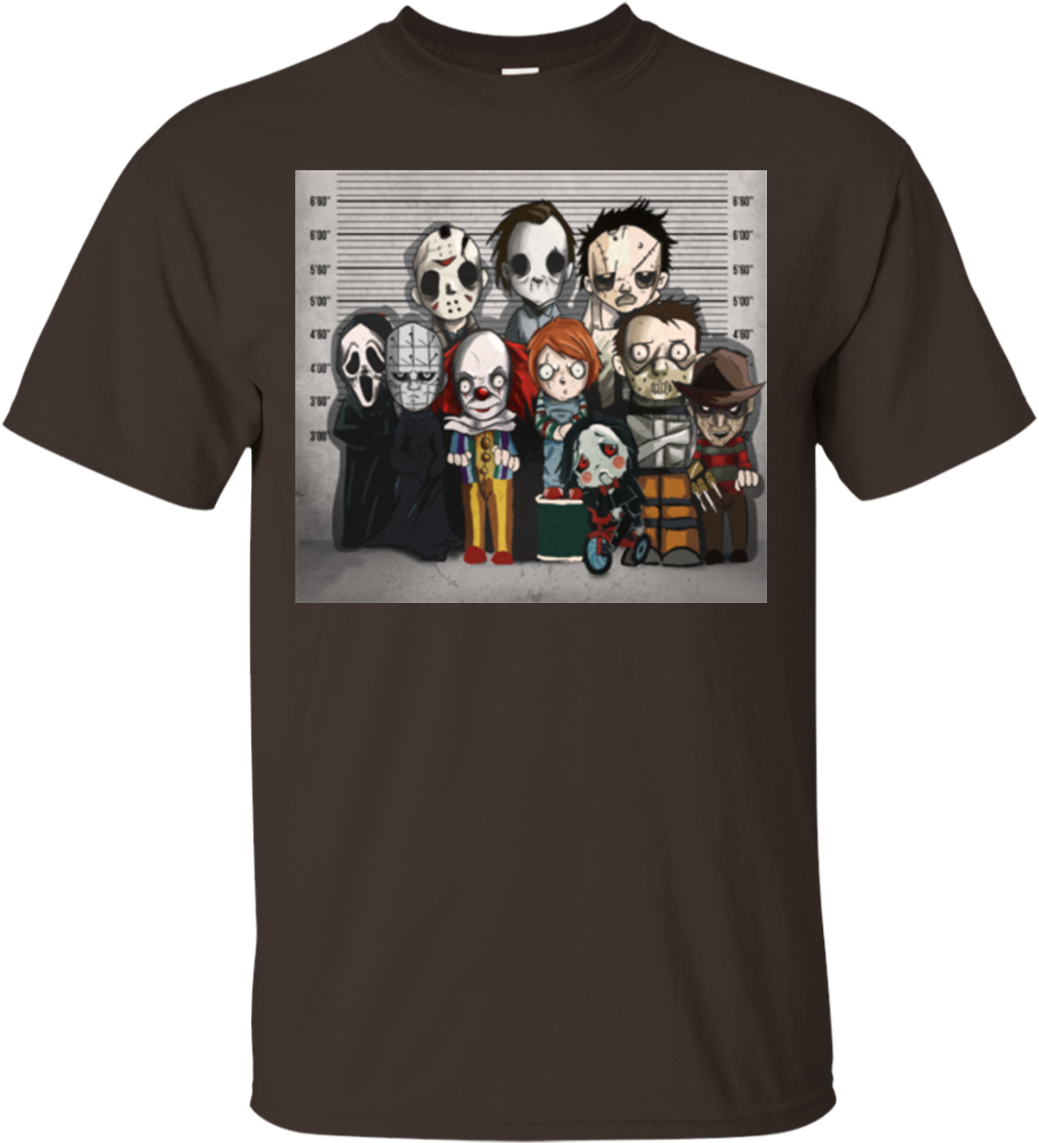 Chibi Crime Horror Film Character Jason Voorhees Chucky - Shirt Clipart (1155x1155), Png Download