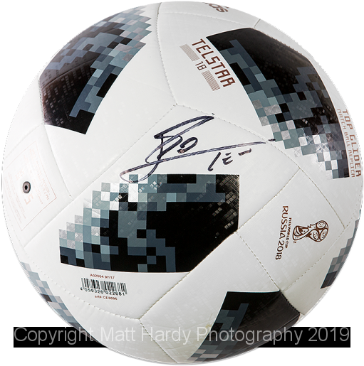 Lionel Messi Signed Football - 2018 World Cup Clipart (650x665), Png Download