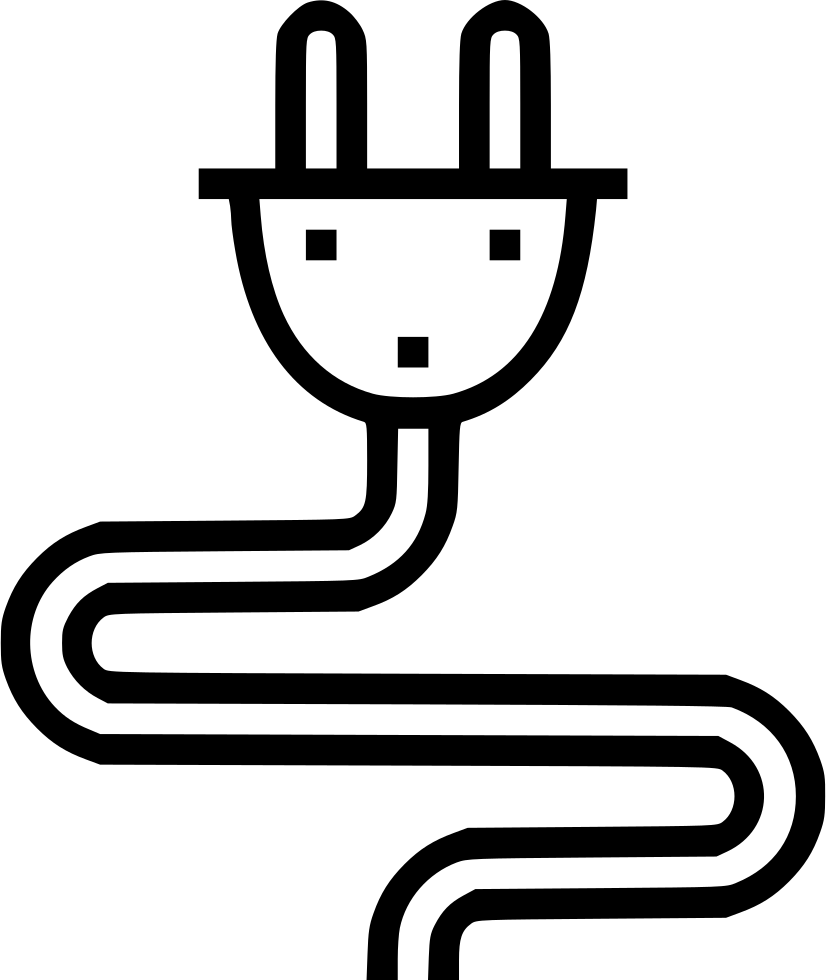 Power Plug Comments - Line Art Clipart (826x980), Png Download