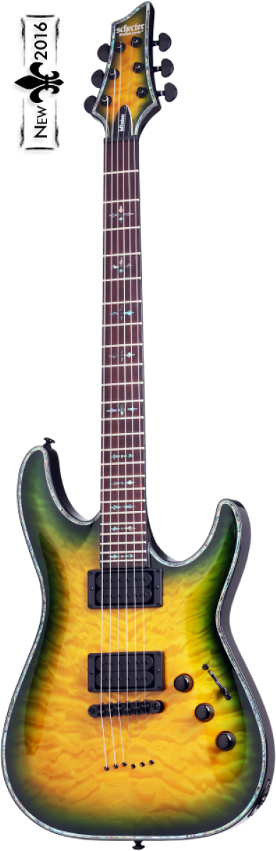 Schecter Guitar Hellraiser C-1 P Dragon Burst - Schecter Blackjack Sls C7 Clipart (1200x1200), Png Download
