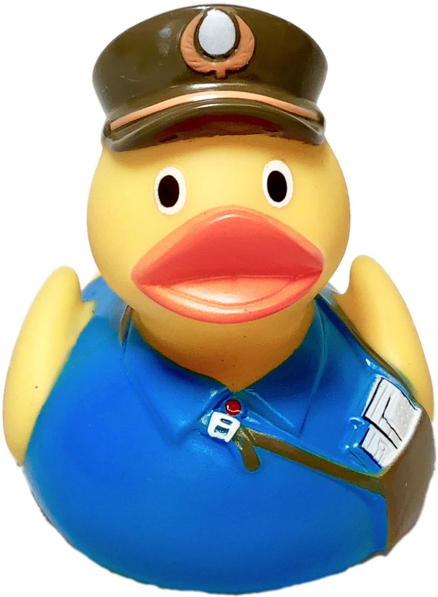 Rubber Duck Mailman Clipart (1280x1280), Png Download