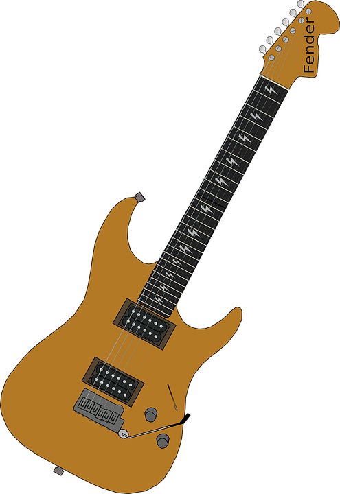 Guitar Musical Instrument Strings Music Electric - Electric Guitar Clipart - Png Download (495x720), Png Download