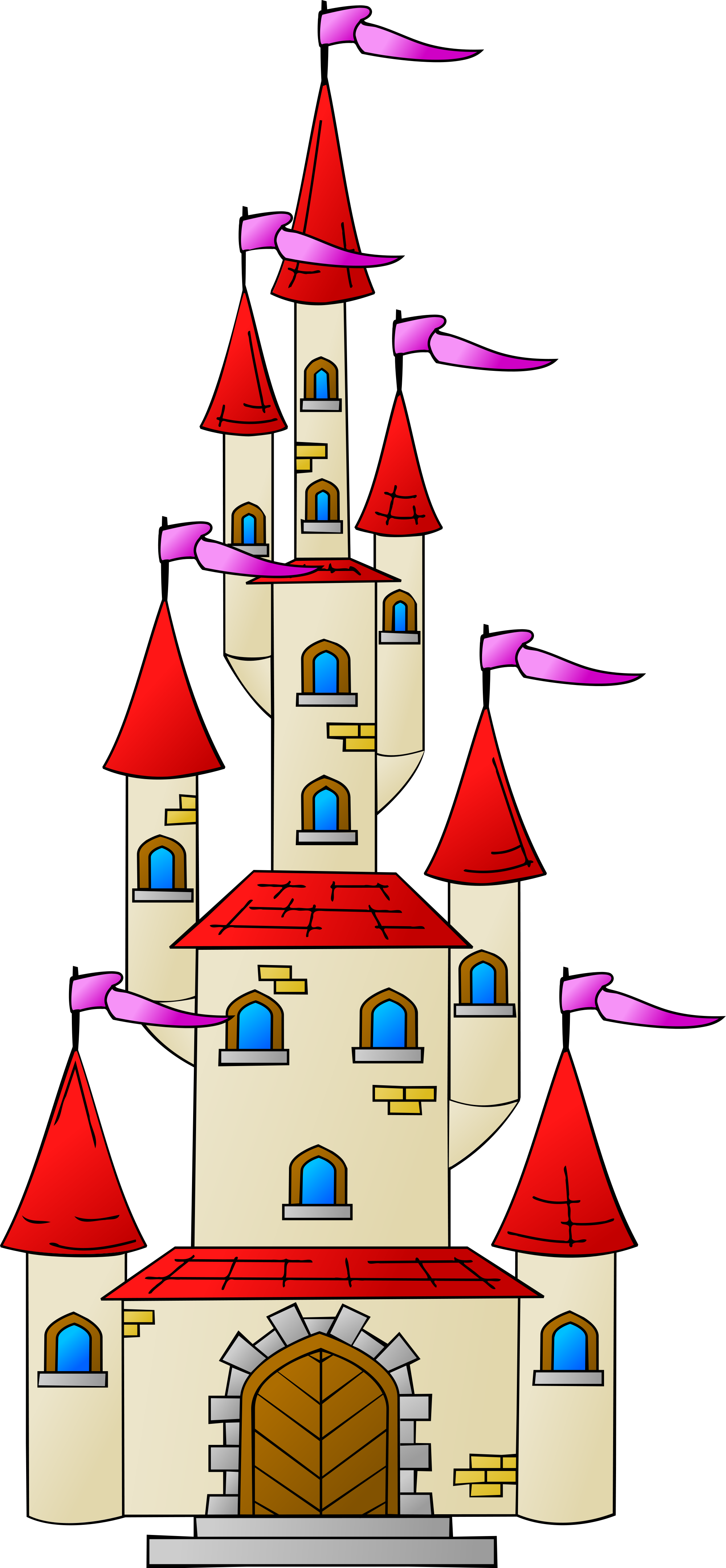 File Castle Svg Wikimedia Open - Clipart Castle - Png Download (2000x4317), Png Download