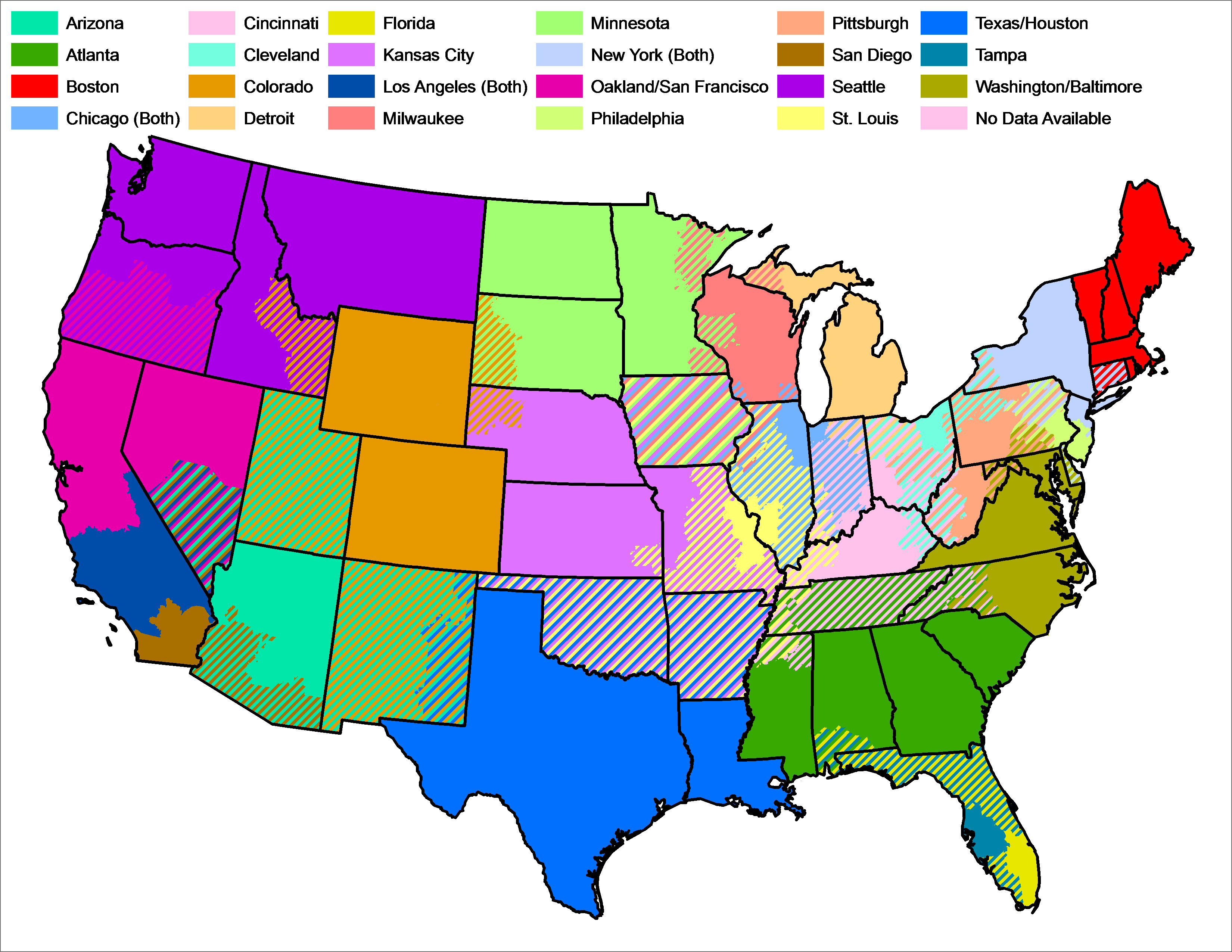 Enough Beating Around The Bush, Just Answer The Titular - Mlb Blackout Map 2018 Clipart (3300x2550), Png Download