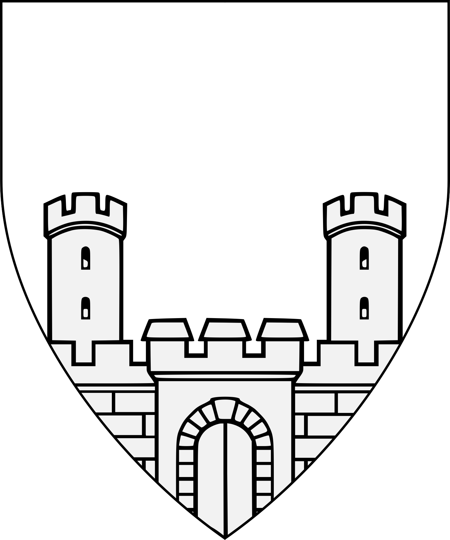 Castle Issuant From Base - Illustration Clipart (1517x1818), Png Download