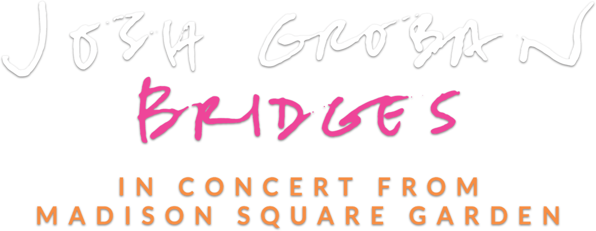 Josh Groban Bridges From Madison Square Garden - Calligraphy Clipart (1192x462), Png Download