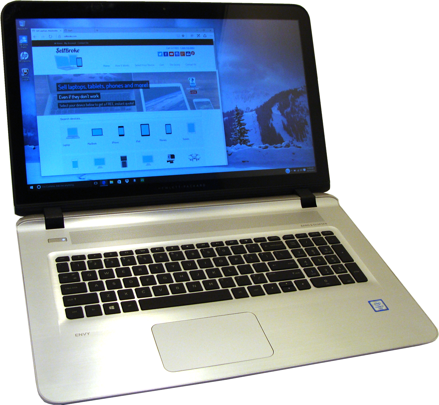 Laptop Clipart Back Side - Hp Envy 17 S000 - Png Download (1500x1374), Png Download