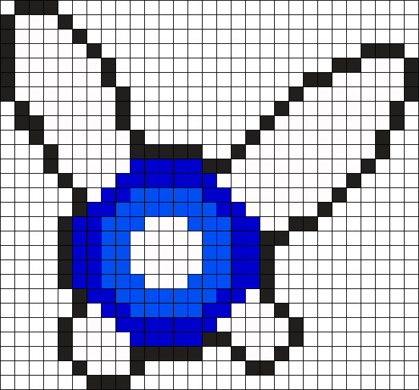 Navi Legend Of Zelda Perler Bead Pattern / Bead Sprite - Pixel Art Zelda Navi Clipart (610x568), Png Download