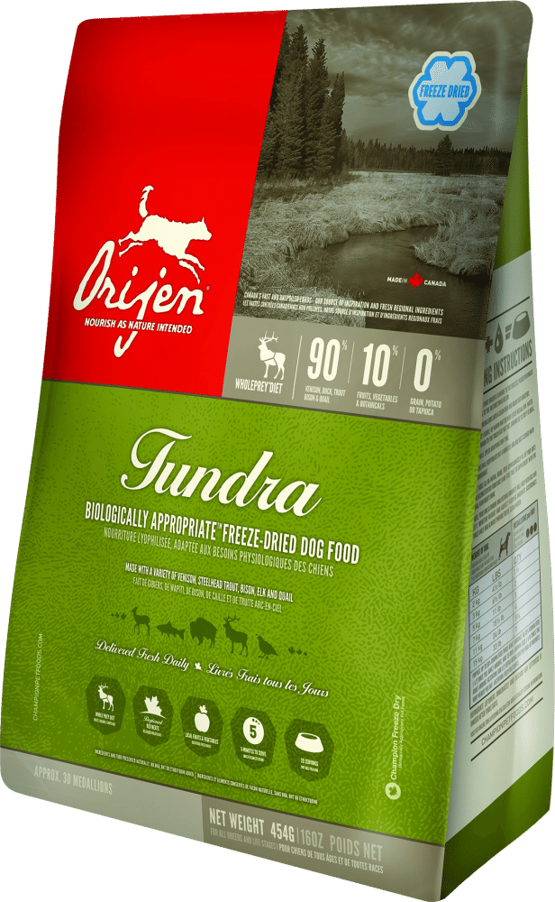 Orijen Grain Free Tundra Adult Freeze Dried Dog Food - Orijen Grain Free Freeze Dried Clipart (616x1000), Png Download