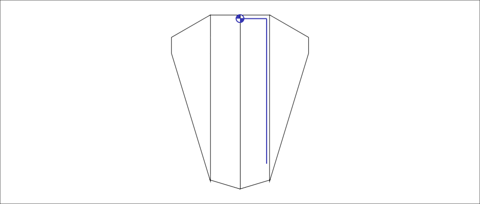 42" Snub Nose Fpv Wing A Forked Version A Forked Version - Lampshade Clipart (940x400), Png Download