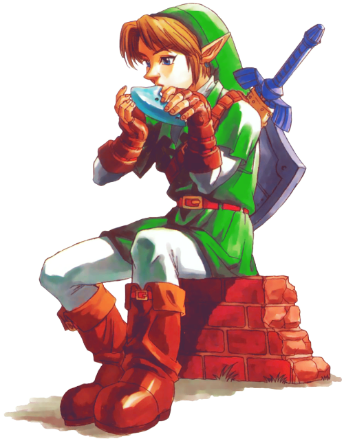 Link My Stuff Nintendo Legend Of Zelda Navi Videogames - Link Legend Of Zelda Ocarina Clipart (500x642), Png Download