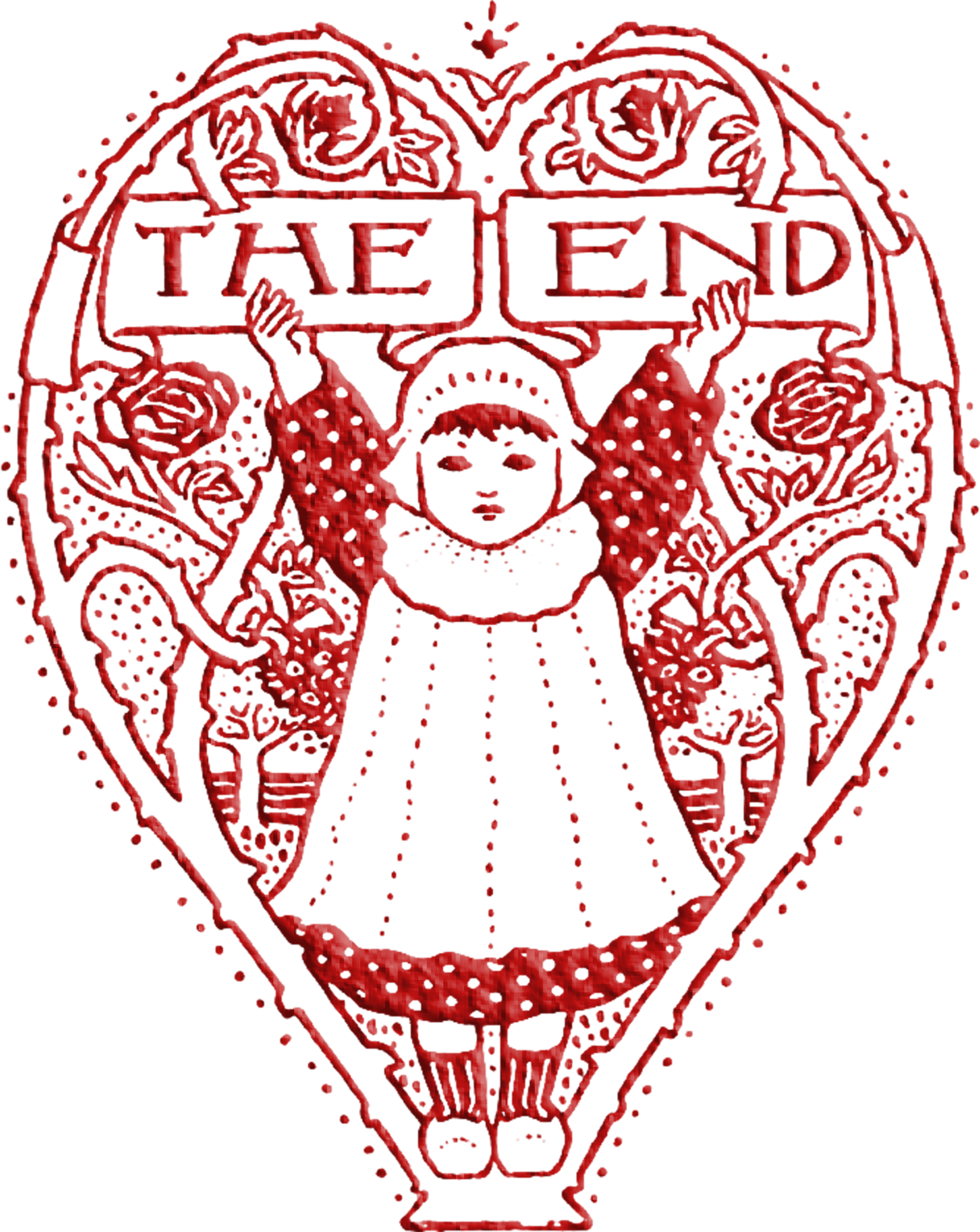 Girl In Rose Heart Clipart (2362x2970), Png Download