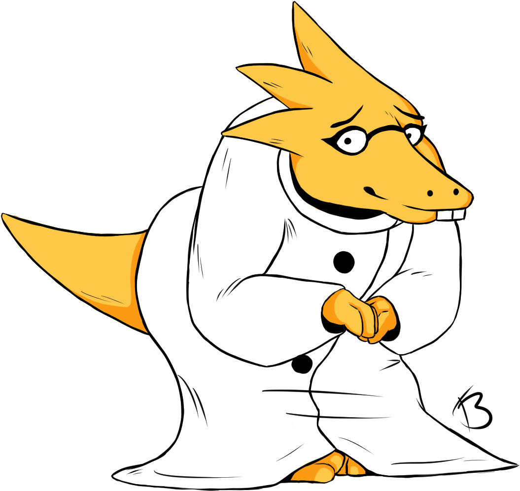 Alphys [trade] - Cartoon Clipart (1024x929), Png Download