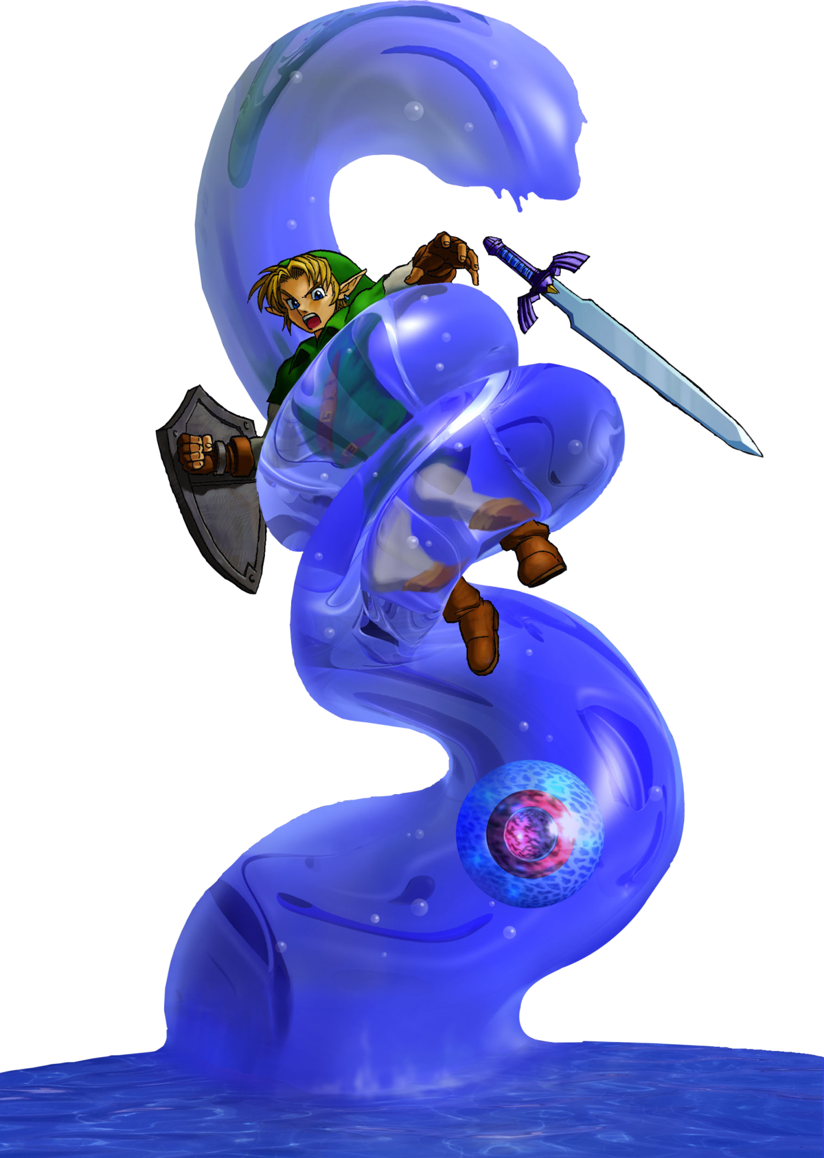 Ocarina Of Time Water Temple Boss Clipart (1200x1687), Png Download
