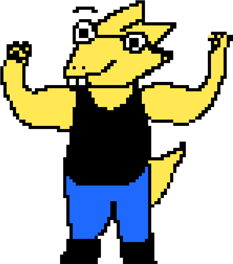 Alphys Sprite - Cartoon Clipart (800x840), Png Download