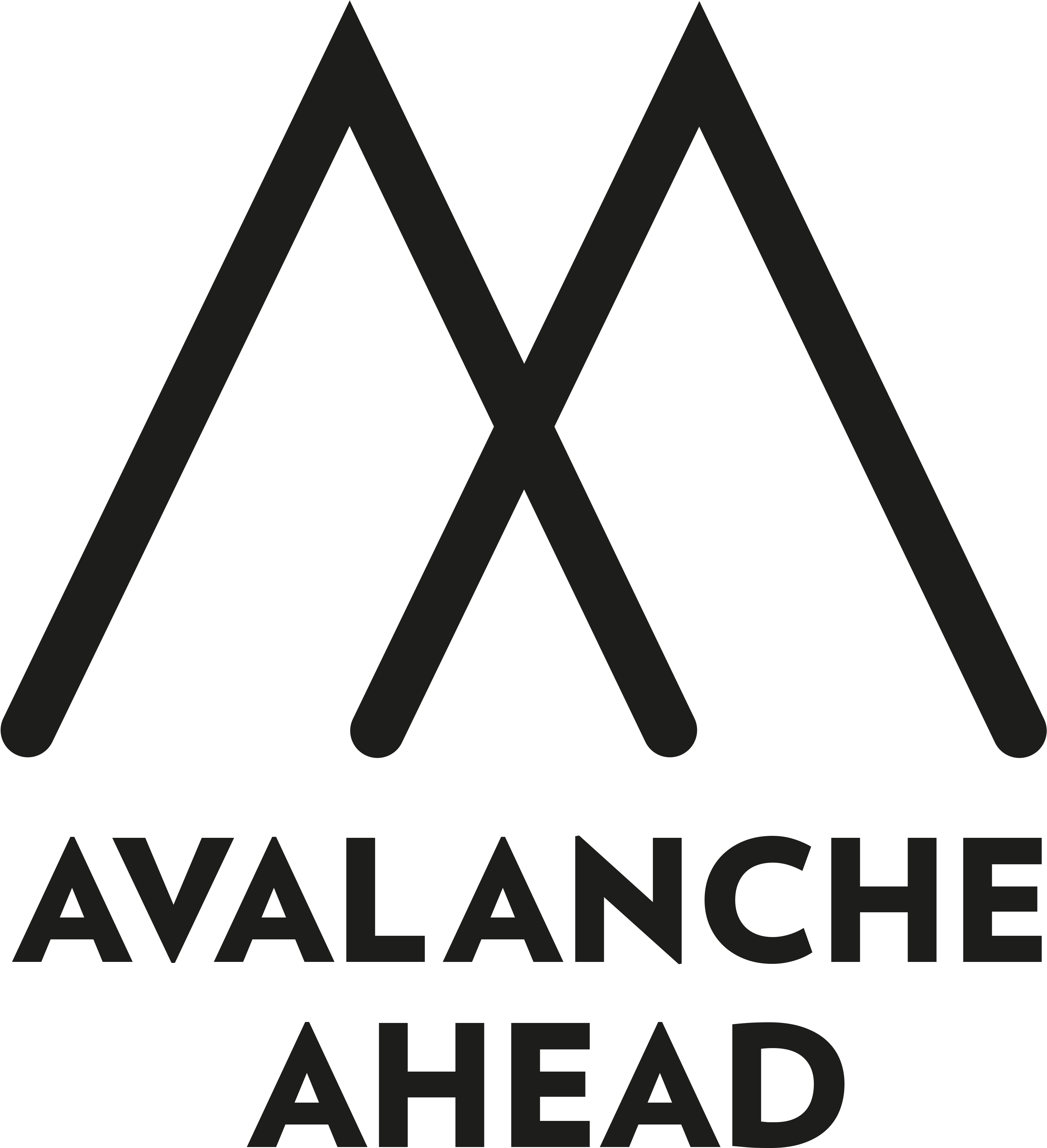 Avalanche Ahead Logo - Triangle Clipart (3422x3821), Png Download
