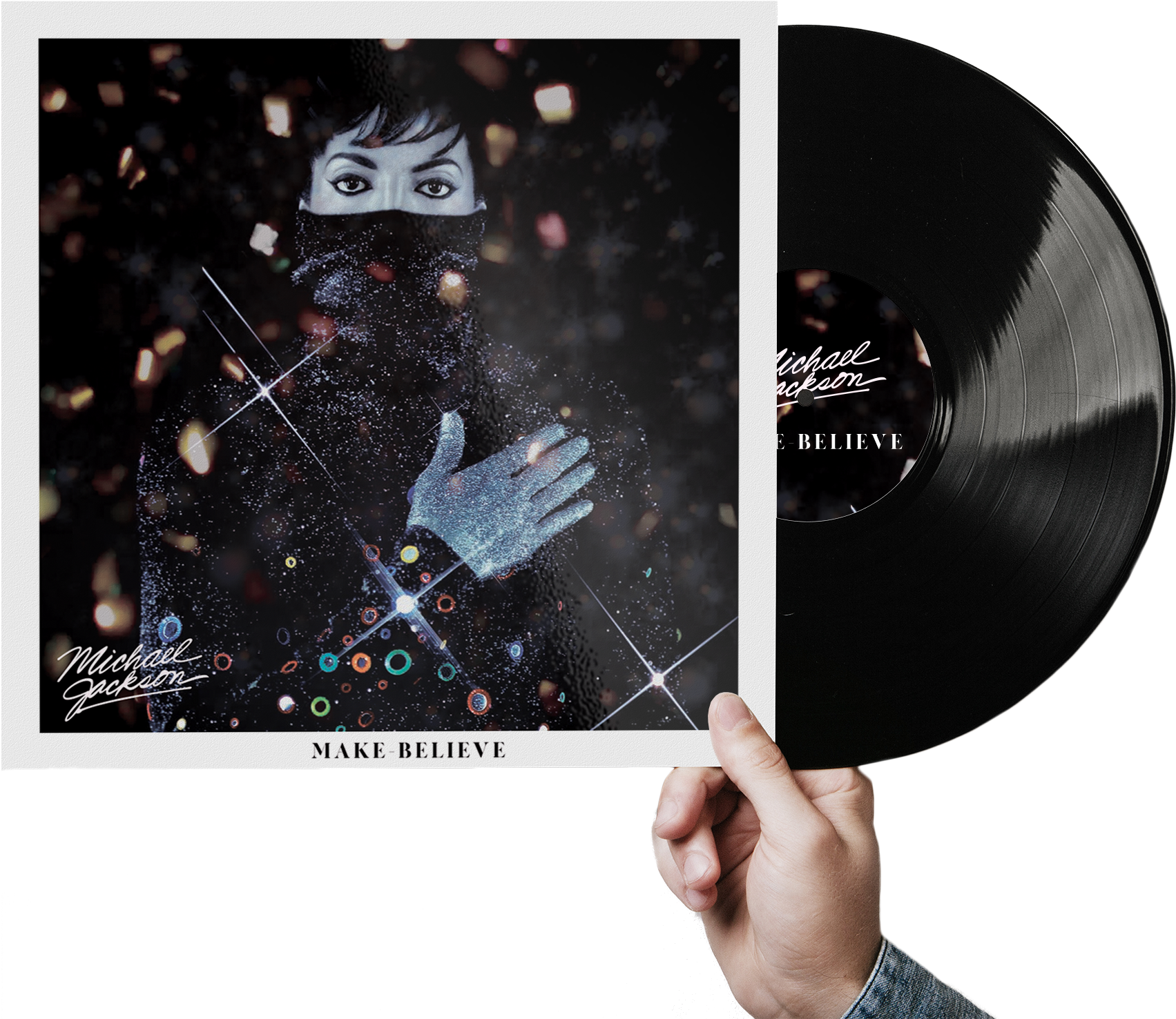Mj Albumcover Vinyl Record Cover Mockup Psd Template - Michael Jackson Arno Bani Clipart (2000x1667), Png Download