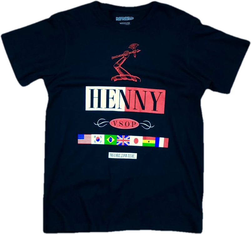 Henny Worldwide T-shirt - Retro T Shirt Clipart (1080x1077), Png Download