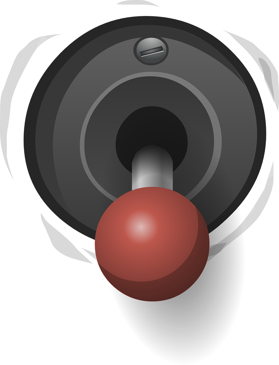 Lever Button Shift Switch Png Image - Lever Button Clipart (978x1280), Png Download