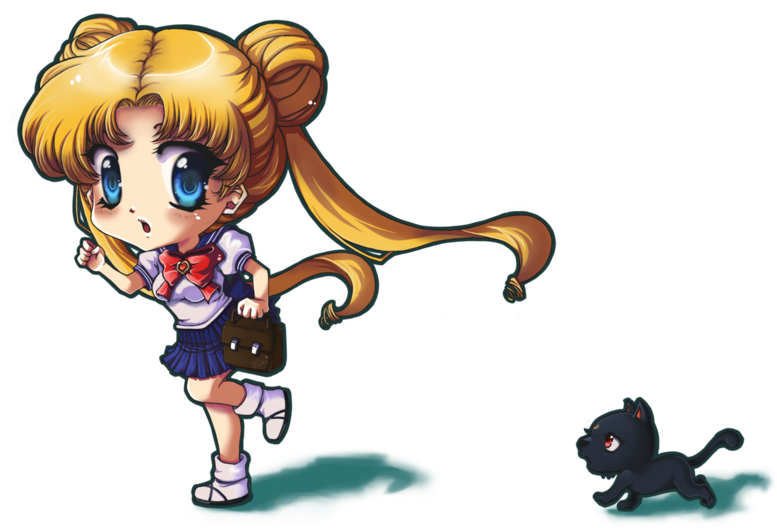 Chibi Sailor Moon 47088 - Chibi Sailor Moon Png Clipart (900x643), Png Download