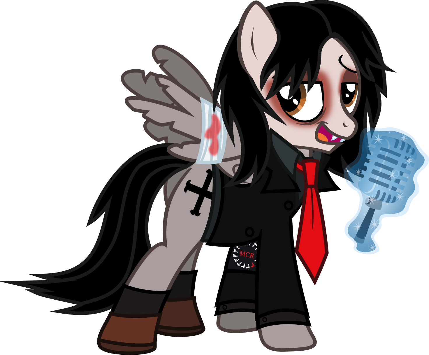 Lightningbolt, Bags Under Eyes, Bandage, Blood, Broken - My Little Pony My Chemical Romance Clipart (1472x1218), Png Download