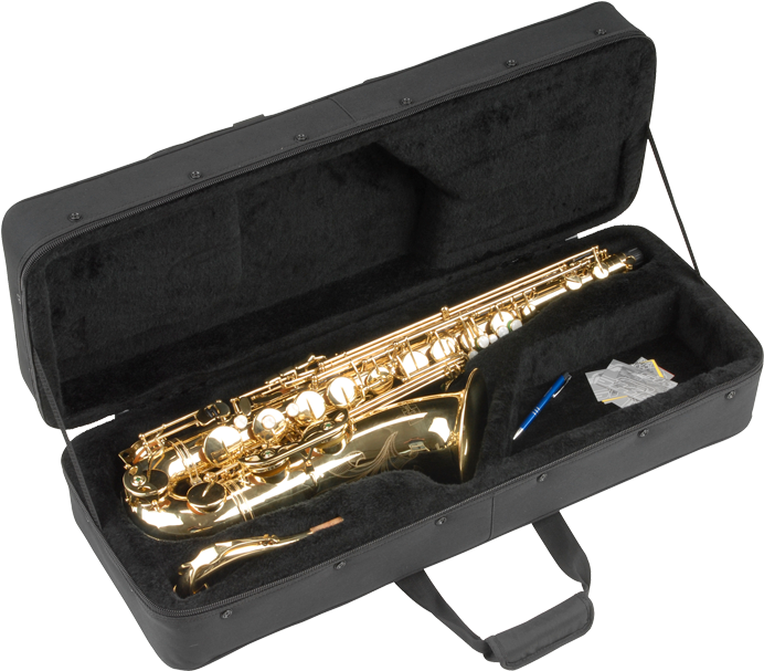 Sku View Image - Alto Saxophone With Case Clipart (1200x611), Png Download