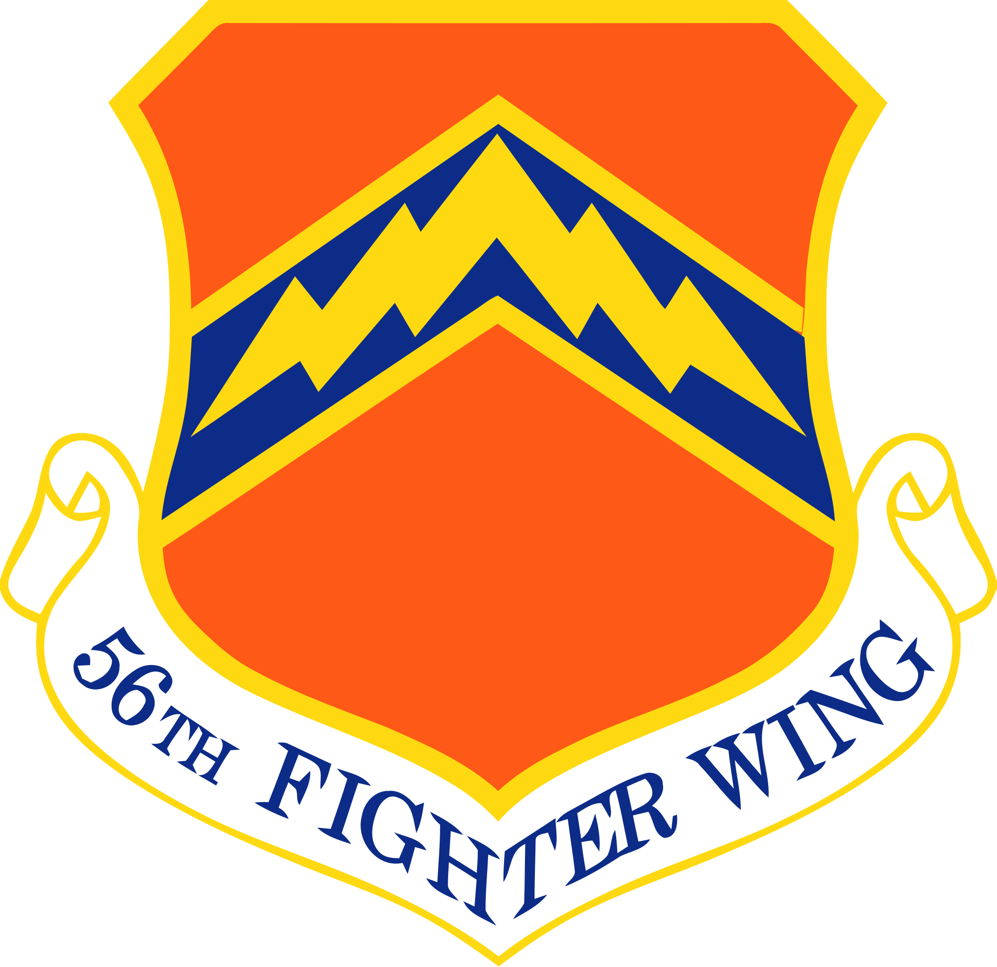 56th Fighter Wing - 148th Fighter Wing Logo Clipart (2000x1941), Png Download