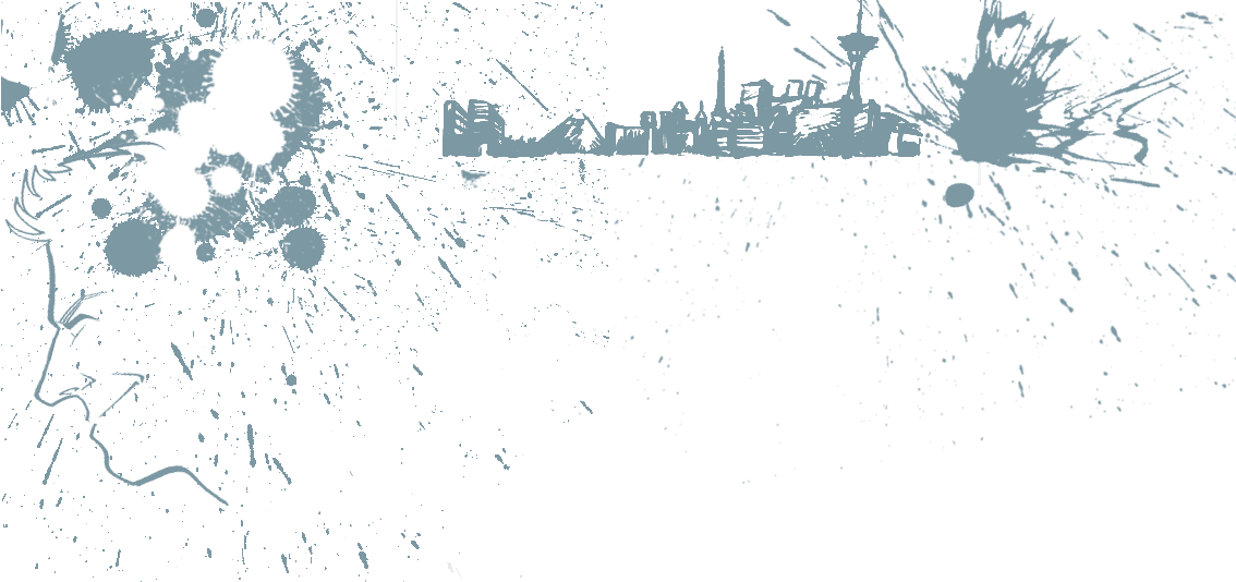 Splatter City 3 - Skyline Clipart (1134x534), Png Download