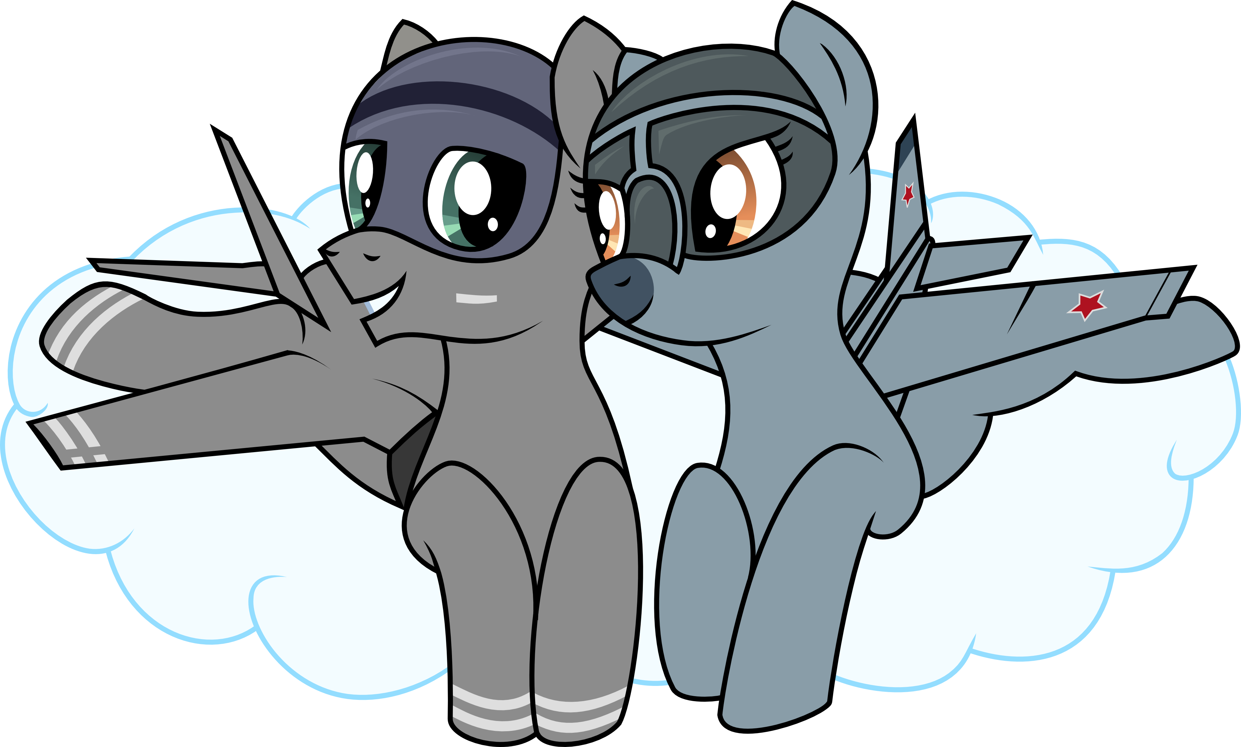 Jh, Bedroom Eyes, Cloud, Eye Contact, F-35, Grin, Oc, - Cartoon Clipart (3998x2409), Png Download