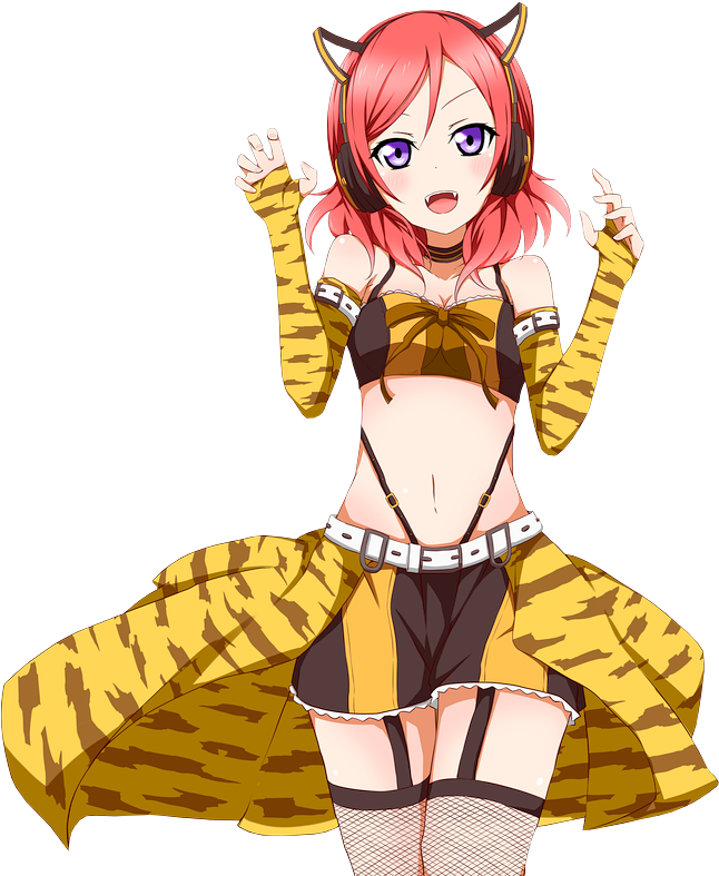Nishikino Maki [love Live] - Maki Nishikino Cat Render Clipart (676x800), Png Download